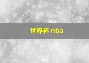 世界杯 nba